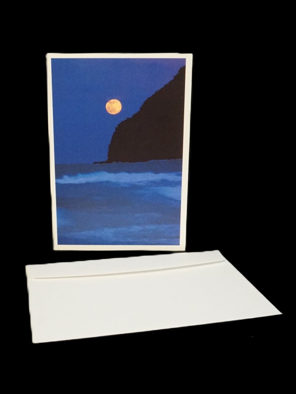 Vintage Hallmark Impromptu Happy Birthday Moon Landscape Note Greeting Card